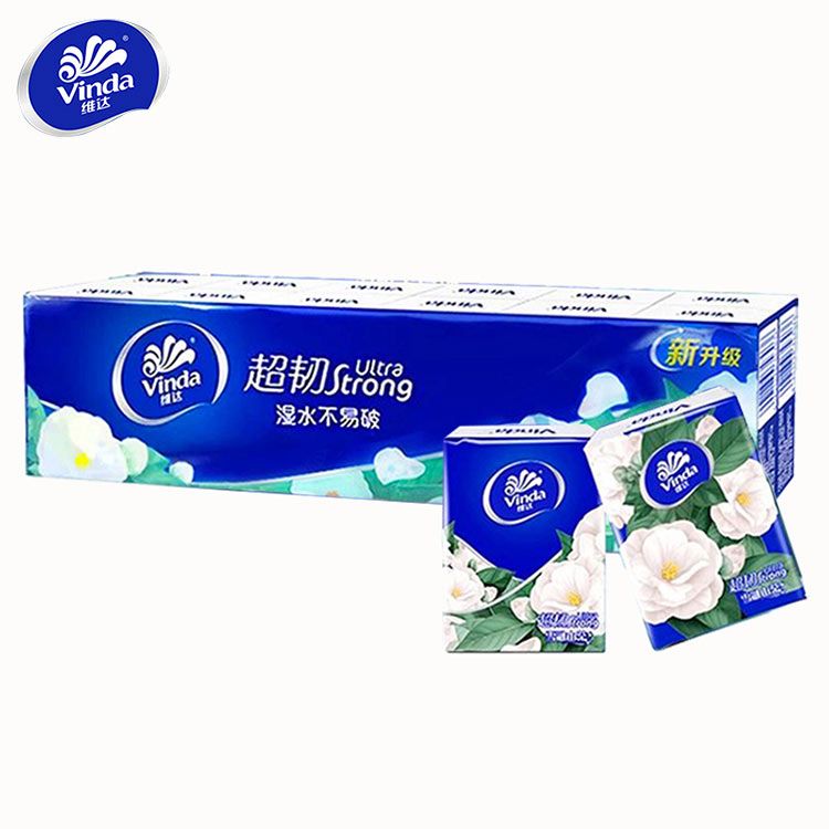 维达 山茶花手帕纸4层8张12包