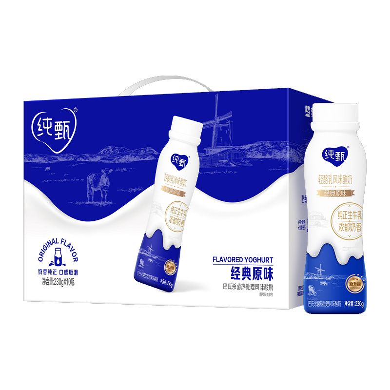 蒙牛 纯甄高端轻酪乳风味酸奶  230g×10瓶