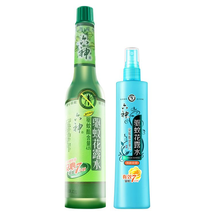 六神 经典驱蚊花露水195ml+喷雾花露水180ml 【驱蚊止痒  喷雾花露水香型随机】
