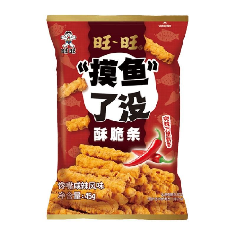 天猫 旺旺“摸鱼”了没酥脆条45g咸辣味膨化零食薯条 无规格 .