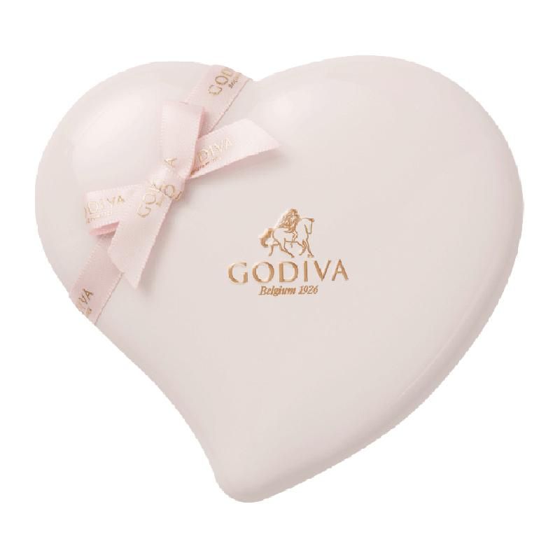 天猫 GODIVA歌帝梵粉色心形铁盒巧克力6颗45g送恋人情人节生日节日礼物 混合口味；1件 .