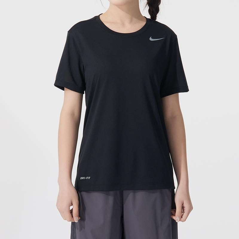 天猫 Nike耐克黑色半袖女装2025夏季新款运动服圆领短袖宽松透气T恤衫
