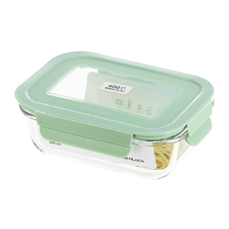 天猫 乐扣乐扣玻璃饭盒微波炉加热保鲜盒上班族便当盒带饭餐盒水果盒 桔色；1件 .