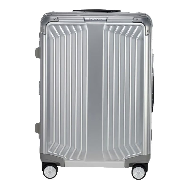 京东直供 新秀丽（Samsonite）行李箱20英寸拉杆箱铝镁合金商务旅行箱包CS0银色密码托运箱