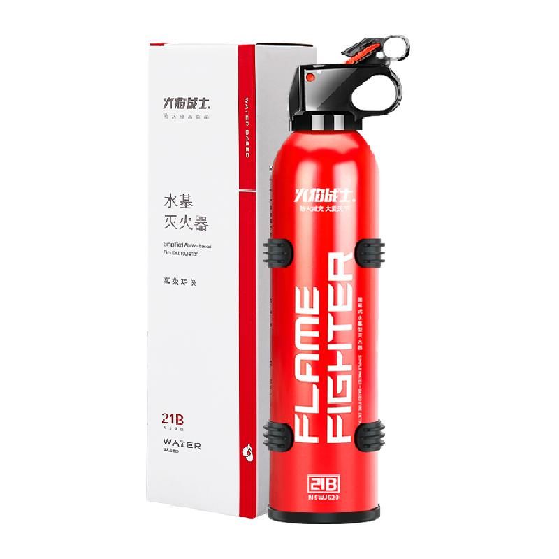 天猫 火焰战士车载灭火器21B水基型车用小型汽车家用车用水基消防年检 【消防认证★高温防爆】 .