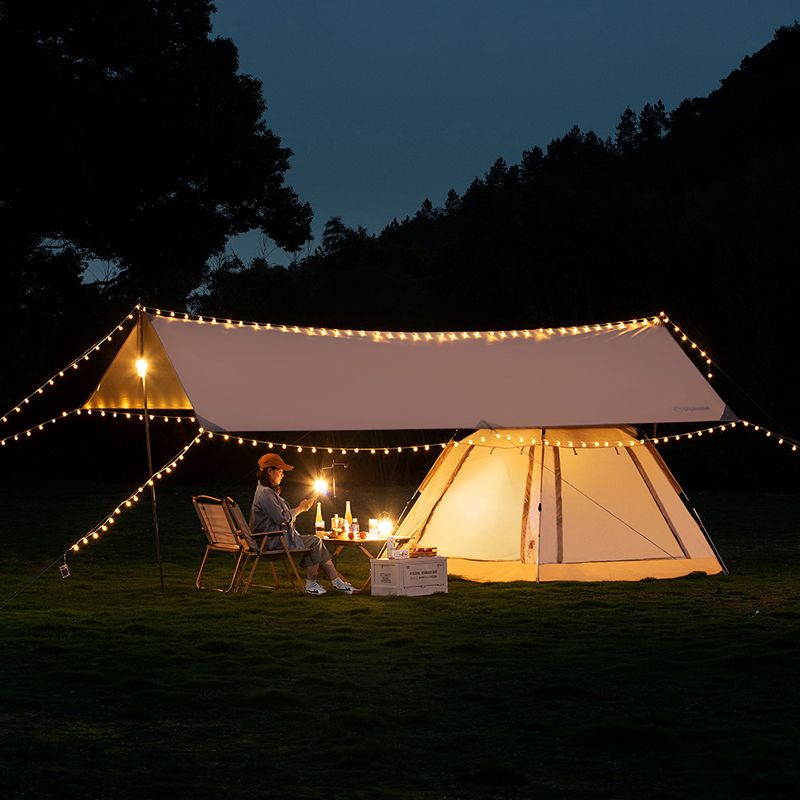 外交官 银胶牛津布材质内涂防水条优质防水露营天幕（8-10人）DFJ-113 