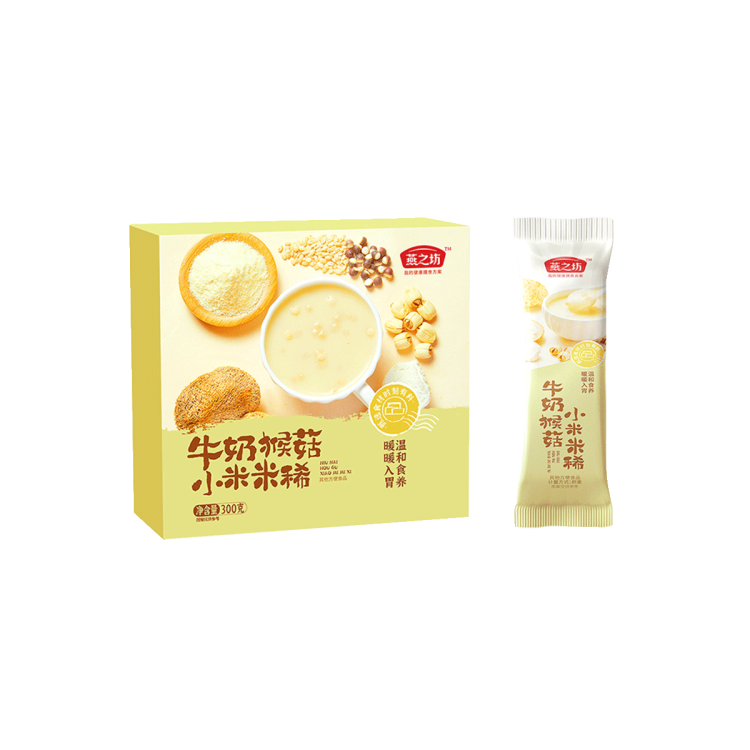 燕之坊 牛奶猴菇小米米稀（300g盒装）