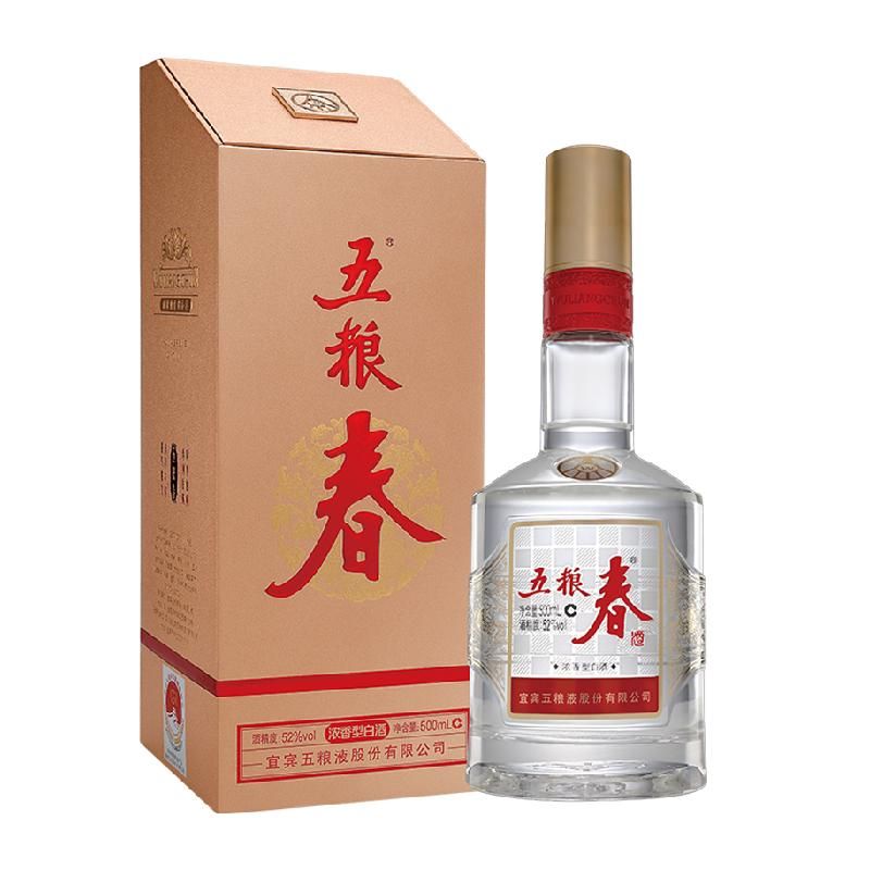 天猫 五粮液股份第二代五粮春52度500mL单瓶浓香型白酒商务酒类酒水 1件 .