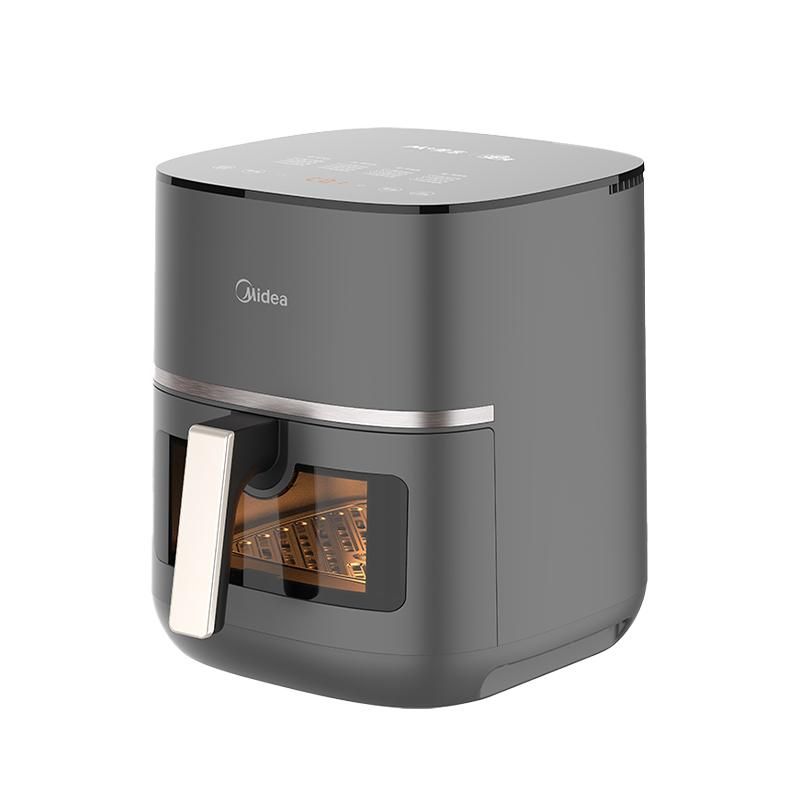 天猫 Midea/美的MF-KZC5591空气炸锅上下立体匀烤多功能大容量可视窗 灰色 .