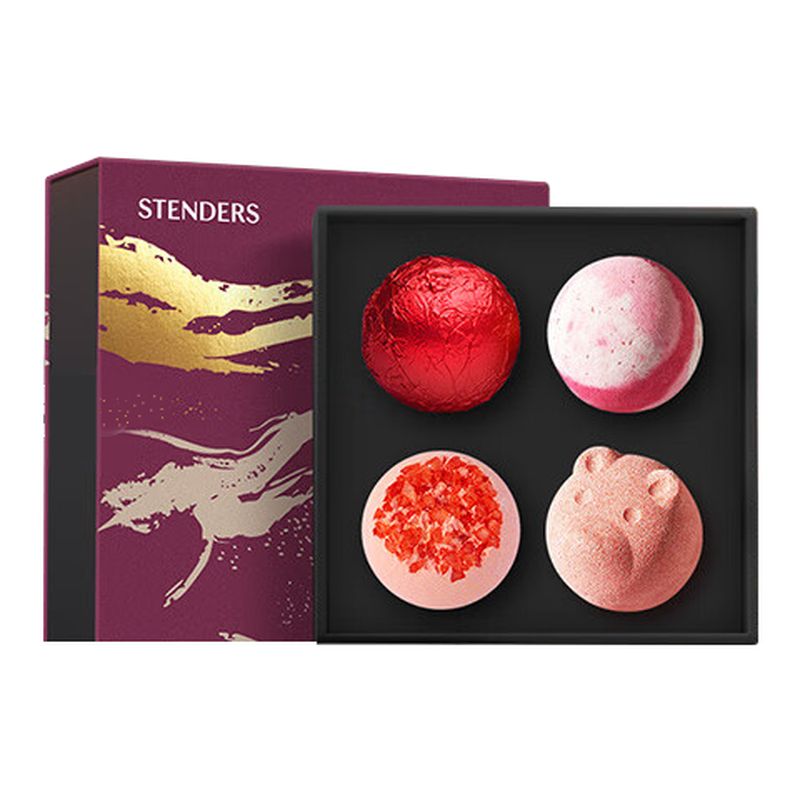 京东直供 施丹兰（STENDERS）泡泡浴球泡澡球滋润肌肤浴盐足浴精油球 4球礼盒送男女友礼物