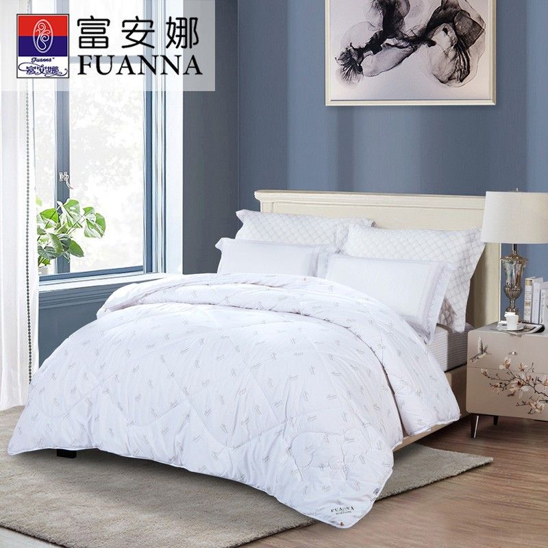 富安娜 100%澳洲进口羊毛防螨羊毛冬被 203*229cm 1500g 冬季加厚保暖被褥 羊毛被 积分兑换