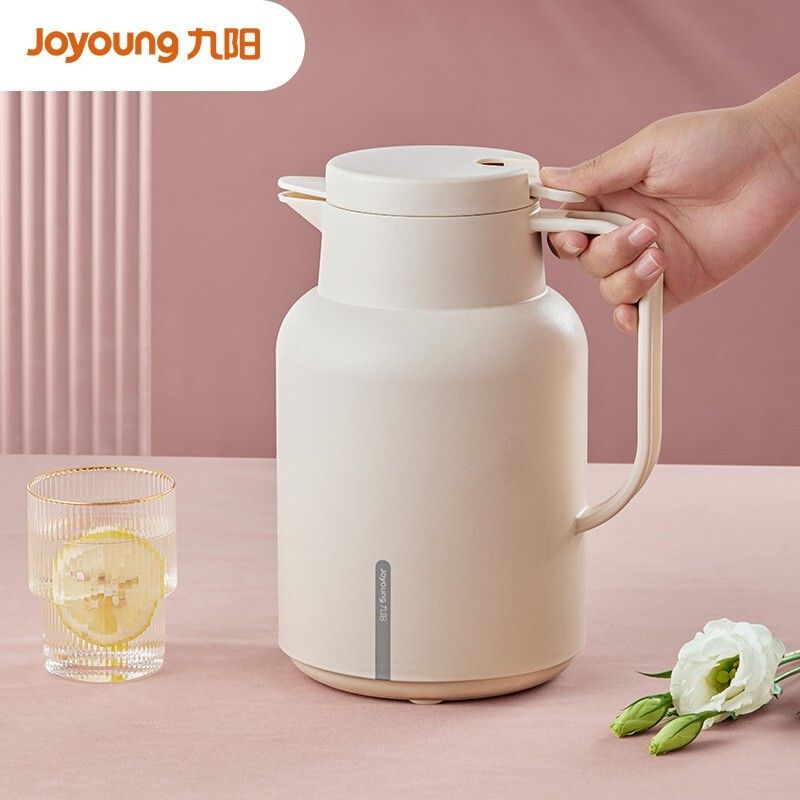Joyoung/九阳 保温壶玻璃内胆家用保温瓶热水瓶热水壶大容量暖水壶暖壶 月光白1.45L﹡WR525