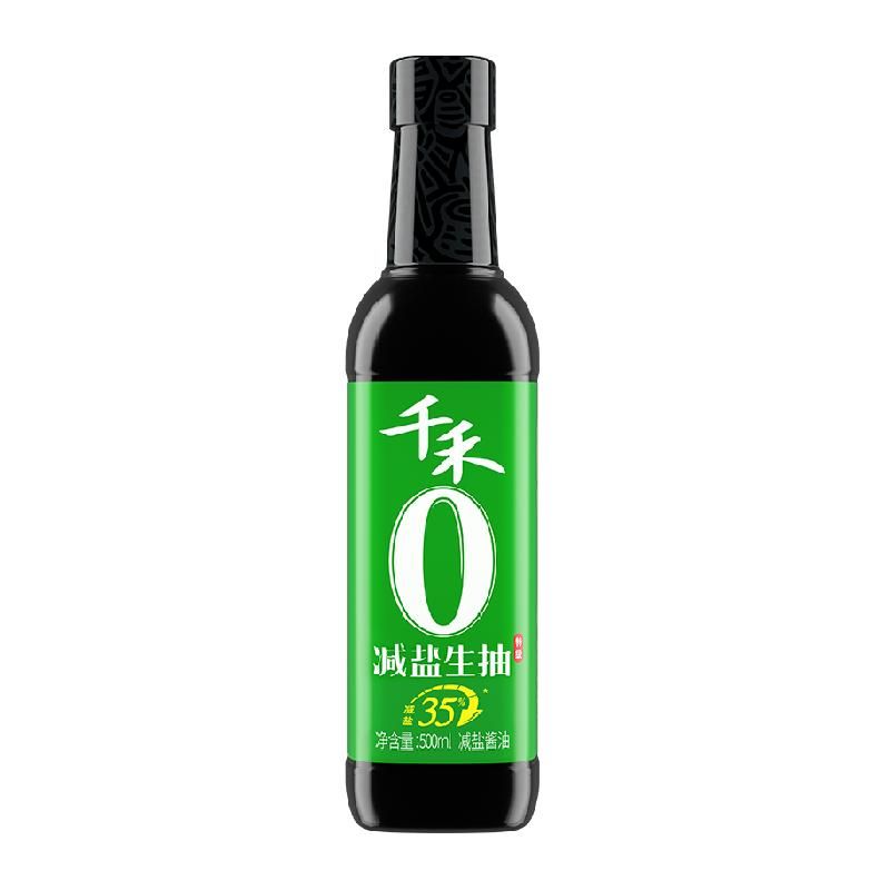 天猫 千禾酱油35%减盐简盐特级生抽500ml薄盐酿造点蘸凉拌炒菜调味家用 无规格 .