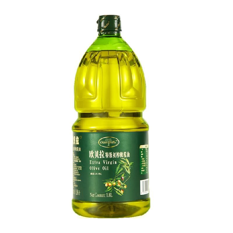 天猫 欧贝拉食用特级初榨橄榄油1.8L西班牙原油进口冷榨桶装家用食用油 1件
