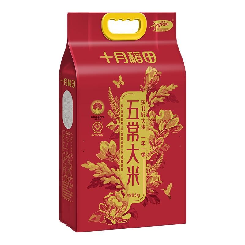 天猫 十月稻田五常大米5kg×2一东北大米香米优质一等年一季官方真空装 五常大米5kg×2袋 .