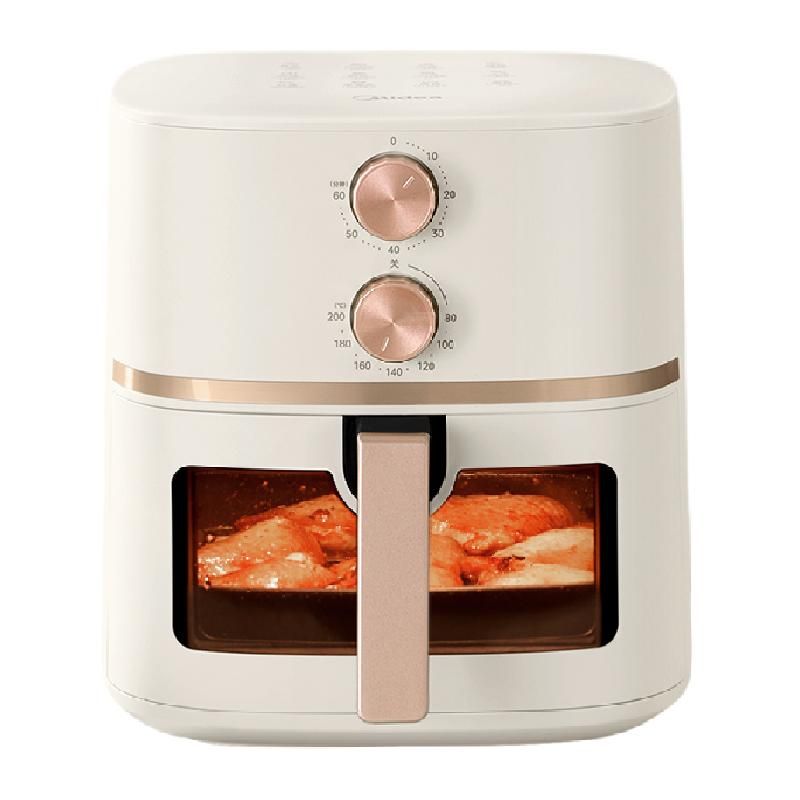 天猫 美的空气炸锅家用新款智能大容量可视免翻面无油多功能官方旗舰 【升级】可视双控 .