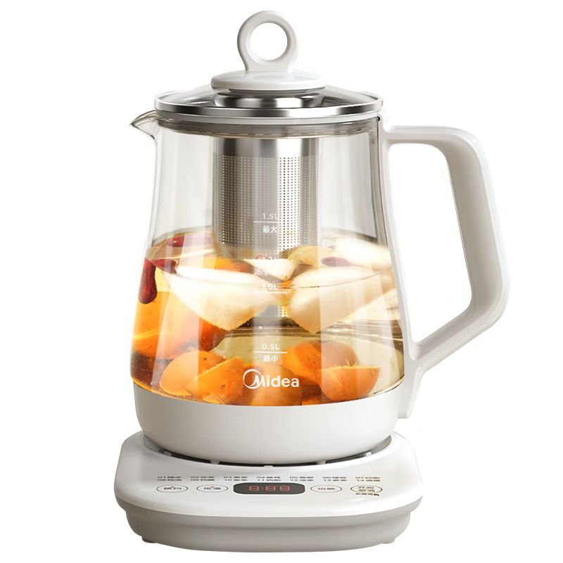 京东直供 美的（Midea）养生壶 1.5L大容量全自动煮茶壶 花茶壶烧水壶 12h恒温 11档控温煮茶器电热水壶 MK-Y12Q-Pro3