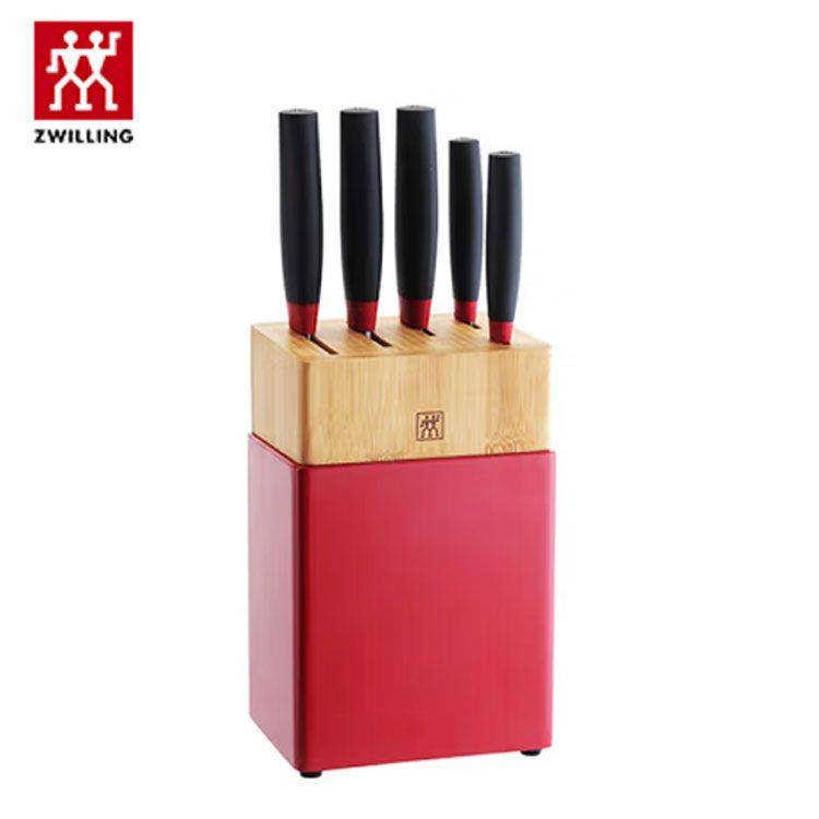 Zwilling 双立人Now S系列刀具6件套(红黑) 中式厨刀厨房用具ZW-K308